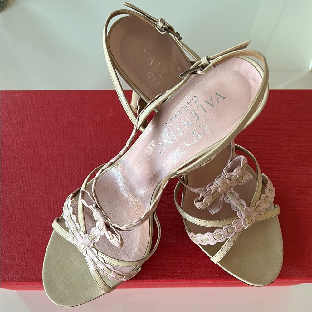 Valentino Women's Cream   and Pink Heels